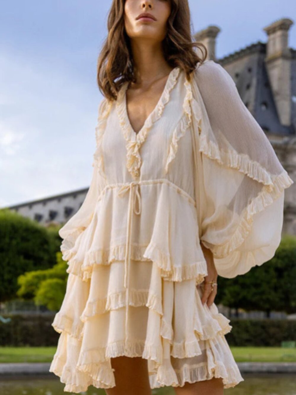 Strawberry Paris Shailin Dress - Ivory